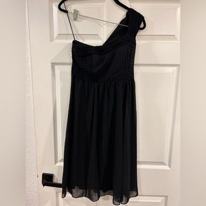 Sangria Size 8 little black dress, one shoulder, padded breast area